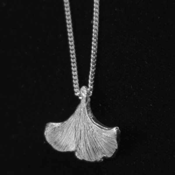 Silver Paua Leaf Pendant