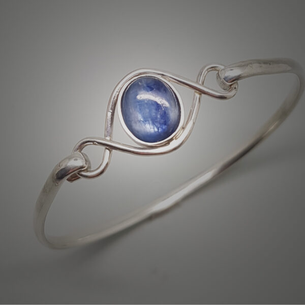 Blue Shimmer Silver Bracelet