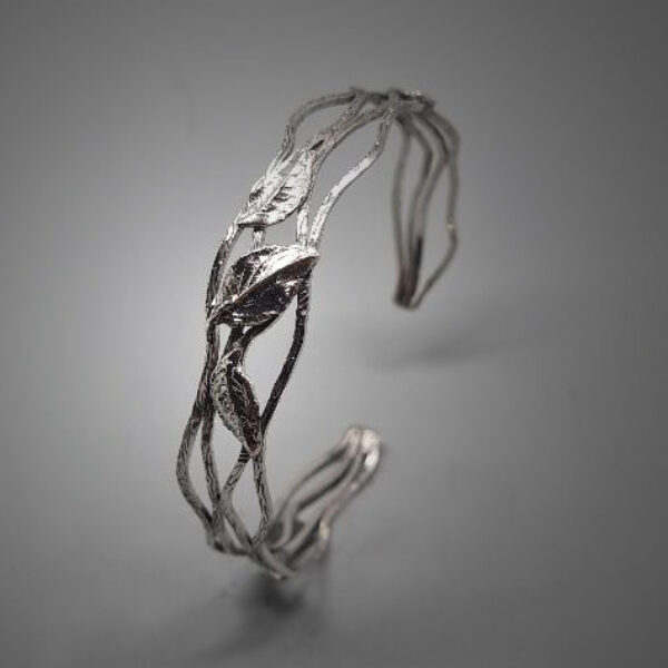 Rose Leaf Silver Bracelet