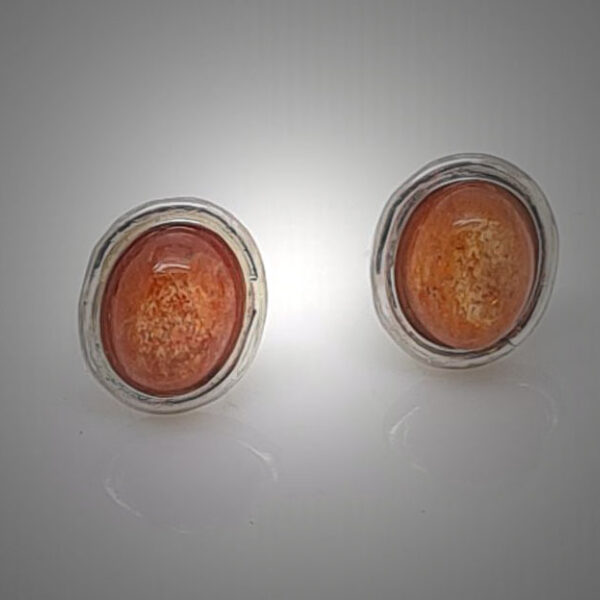 Sunstone Oval Earrings