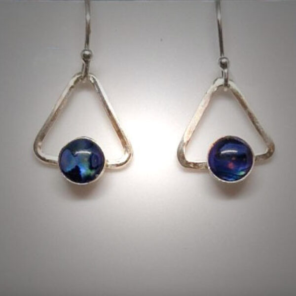 Paua Triangle Earrings