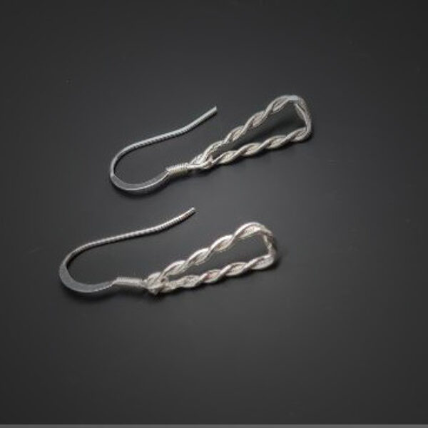 Isoceles Twist Sterling Silver Earrings