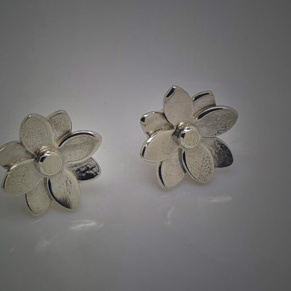 Star Flower Silver Earrings II