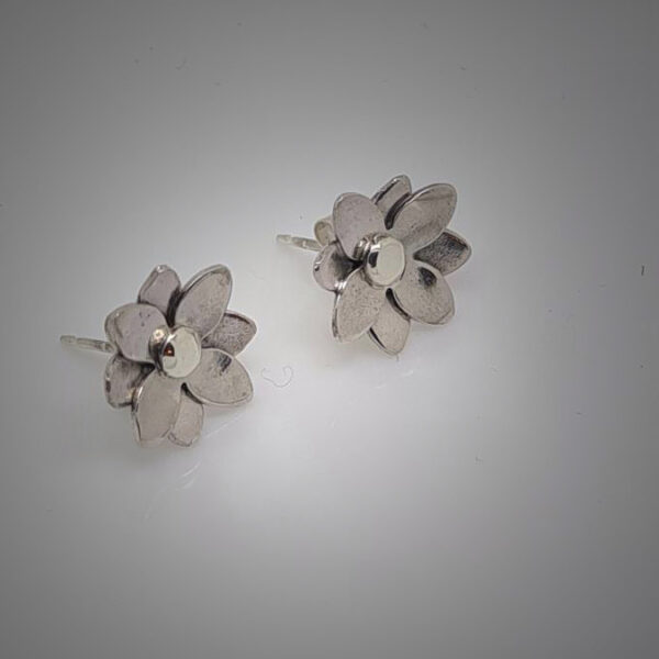 Star Flower Silver Earrings