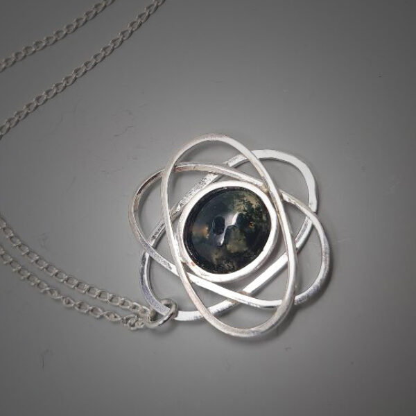 Spirograph Moss Agate Necklace