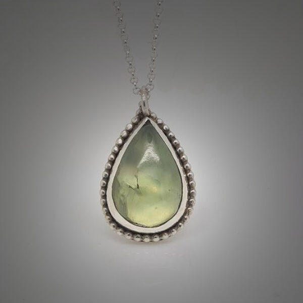 Prehnite Teardrop Necklace