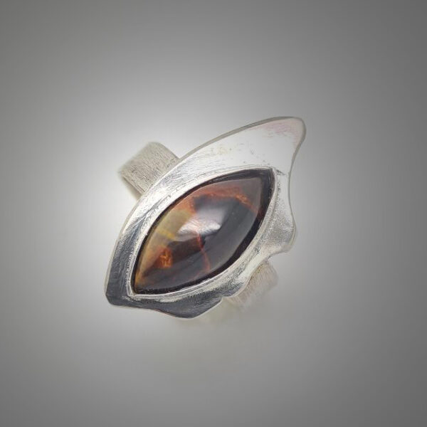Tigers Eye Silver Ring