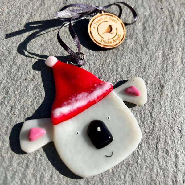 Fused Glass Koala Bear Decoration - No Box