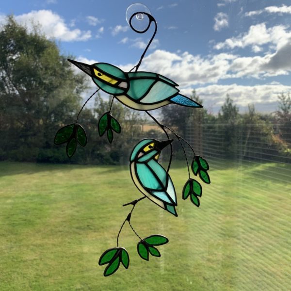 Kingfisher Suncatcher (Yellow Eye)