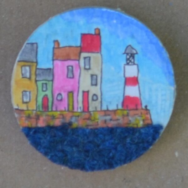 Lighthouse at the End of a Street Brooch