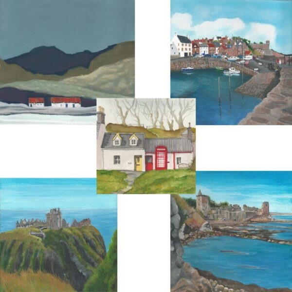 Pack of 5 Scotland by the Sea Cards