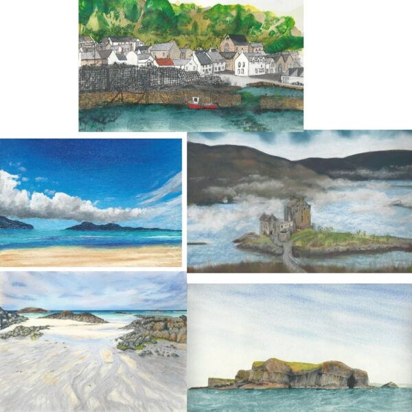 Pack of 5 Scotland's Coast Cards