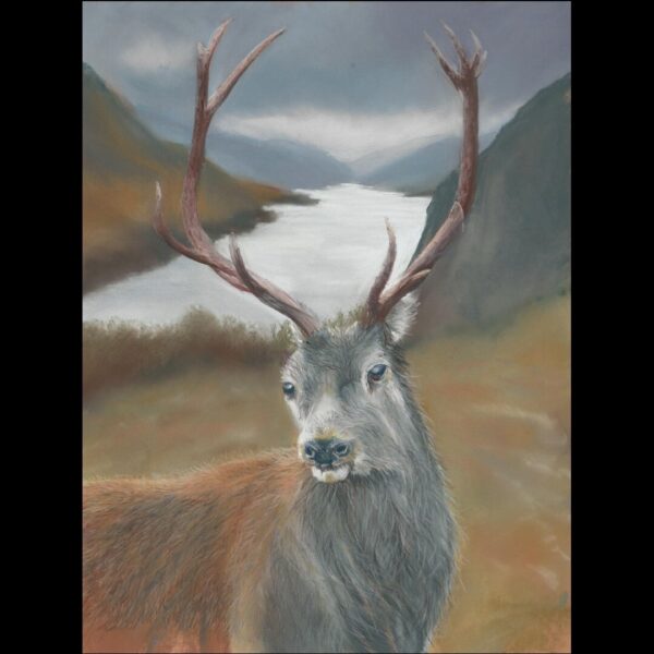 Stag and Loch Painting