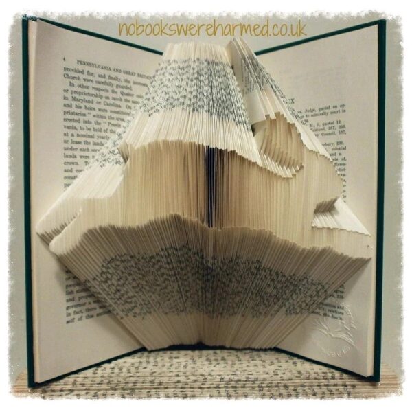 Leaping Rabbit Book Sculpture