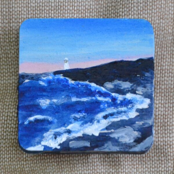 Lighthouse Blue Seas Brooch