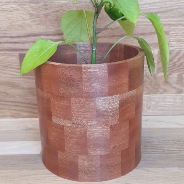 Mahogany plant pot holder