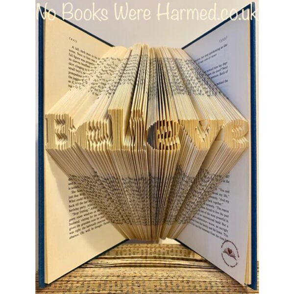 Believe Book Sculpture