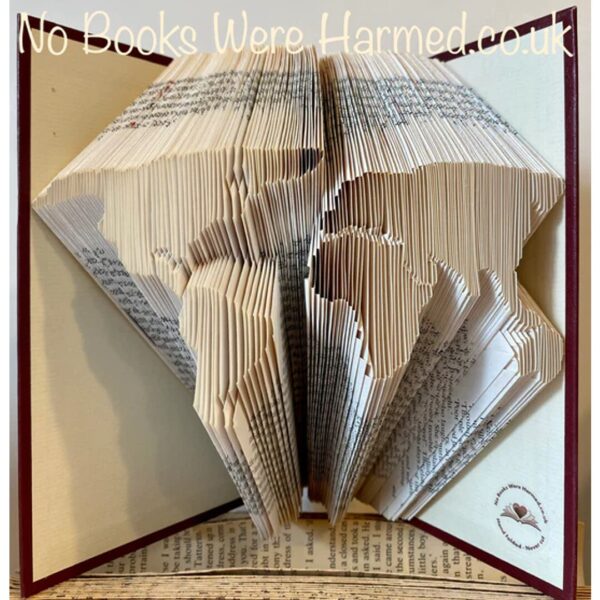 World Map Book Sculpture