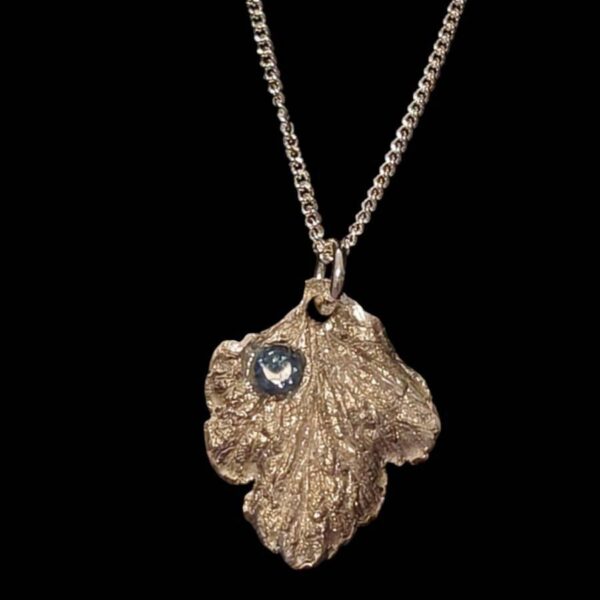 Silver Nettle with Topaz Pendant