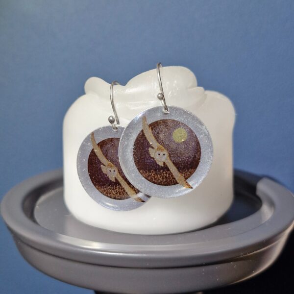 Night Flight Disc Earrings 25 mm