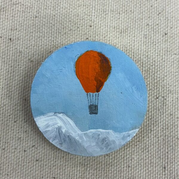 Orange Balloon Brooch