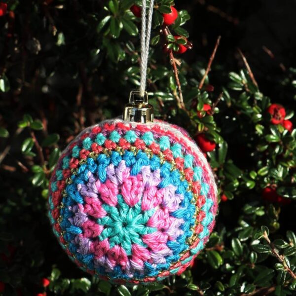 Orbital Crochet Christmas Bauble