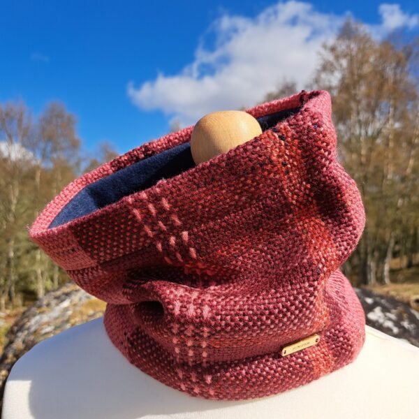 Pink and Burgundy Neck Cowl Extra Small B