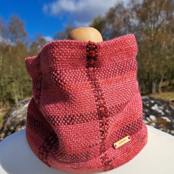 Pink and Burgundy Neck Cowl Extra Small C