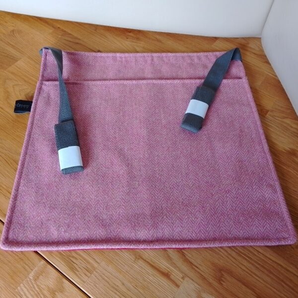 Pink Herringbone Tweed Utility Bag