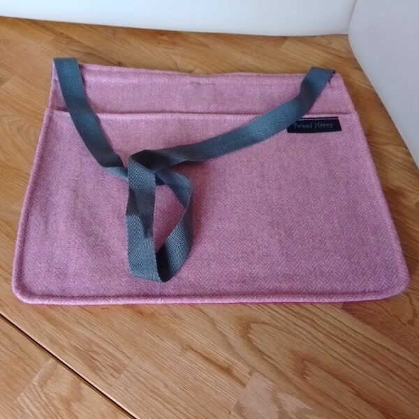 Pink Herringbone Tweed Peg Bag