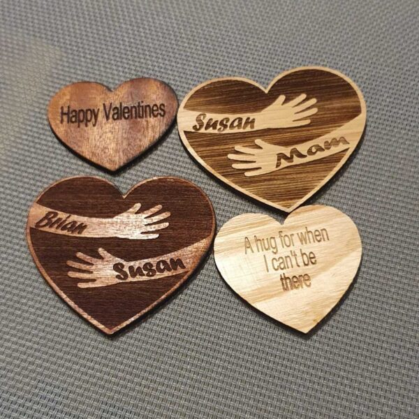 Personalised Wood Pocket Hugs