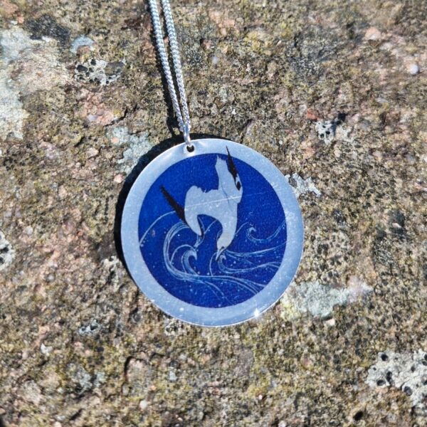 Diving Gannets Disc Pendant