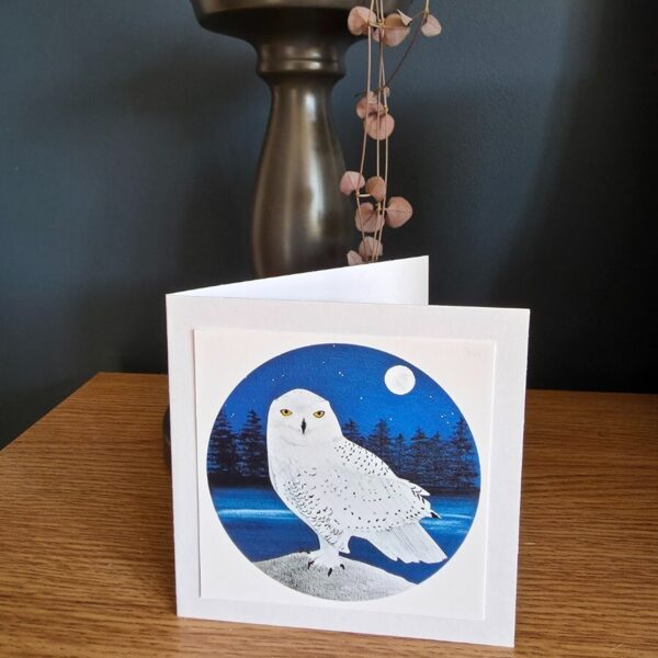 Snowy Owl Christmas Card Small