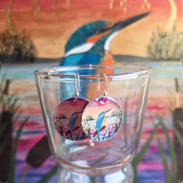 Sunset Fishing Disc Earrings