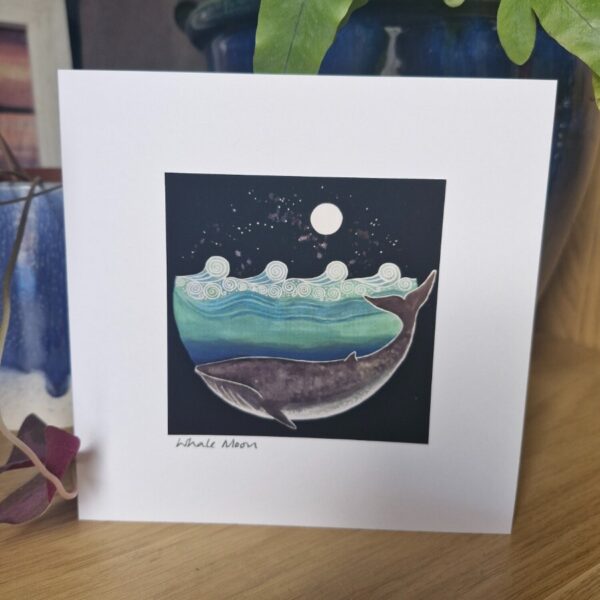 Whale Moon Card