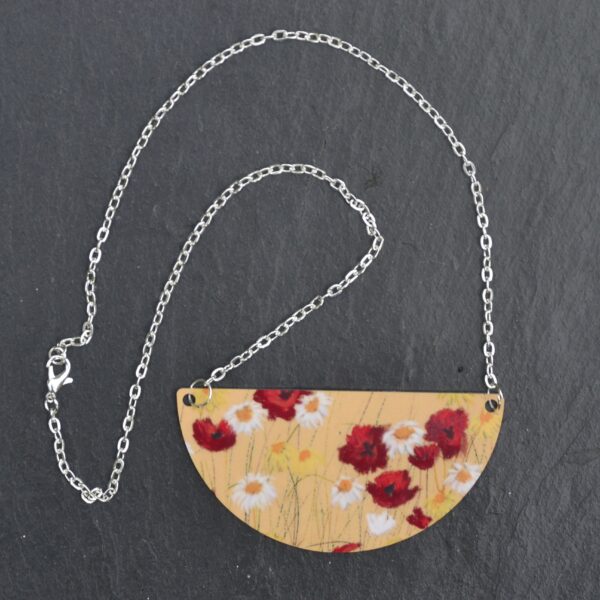 Poppies and Daisies Pendant
