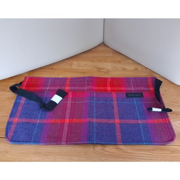 Purple and Red Shetland Tweed Utility Apron