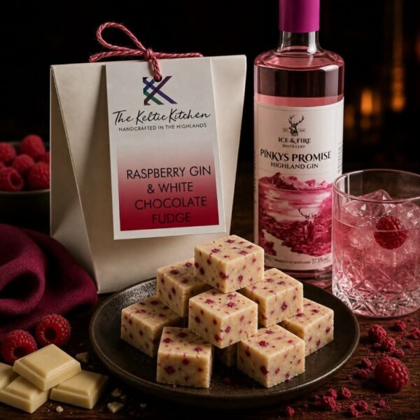 Raspberry Gin Chocolate Fudge
