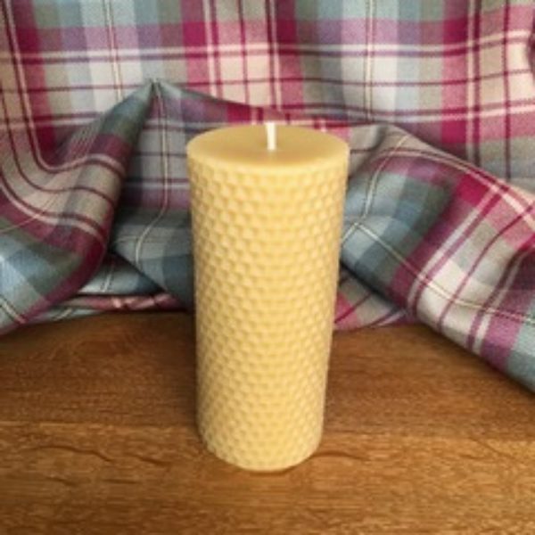 Celtic Beeswax Round Honeycomb Pillar Candle