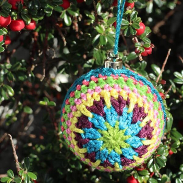Saturn Crochet Christmas Bauble