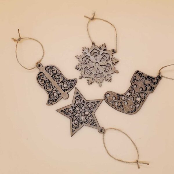 Set of Four Christmas Decorations
