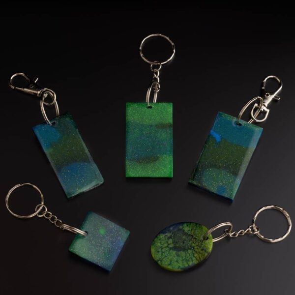 Aurora Borealis Clip Ring - Rectangle