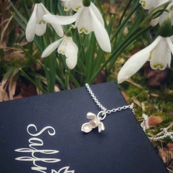Sterling Silver Snowdrop Necklace