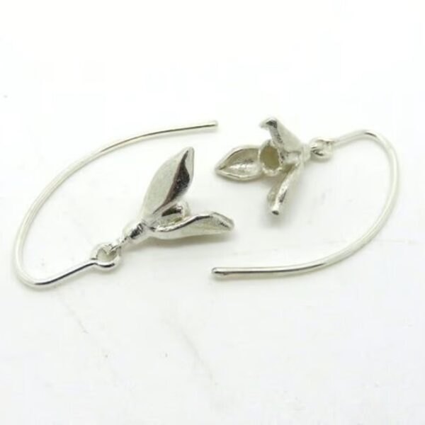 Sterling Silver Snowdrop Long Earrings