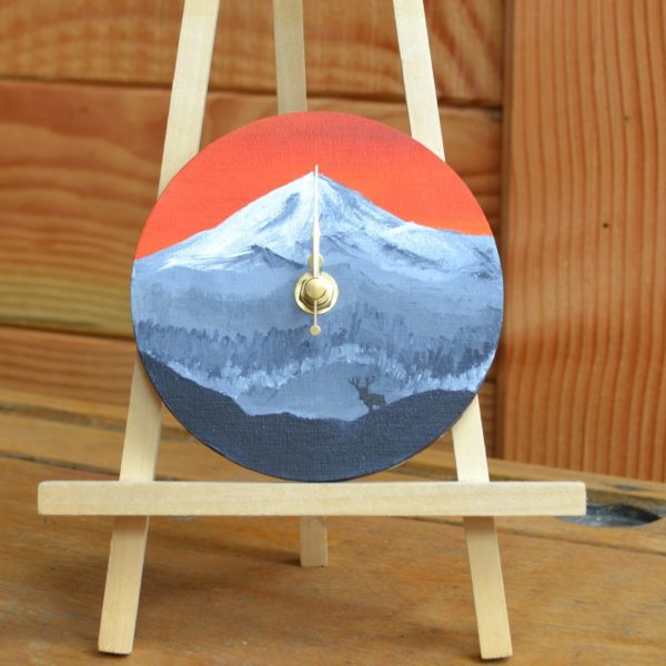 A Stag on a Mountain Wall Clock