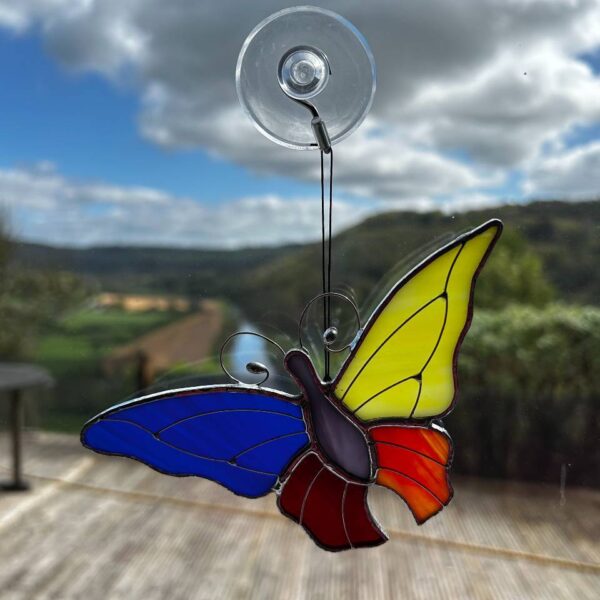 Stained Glass Butterfly Suncatcher