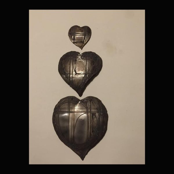 Trio of Tartan Hearts