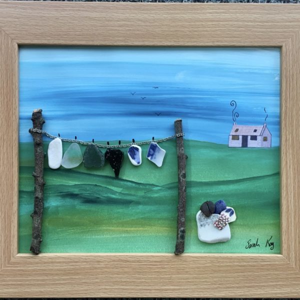 Washing Line with Field Backdrop