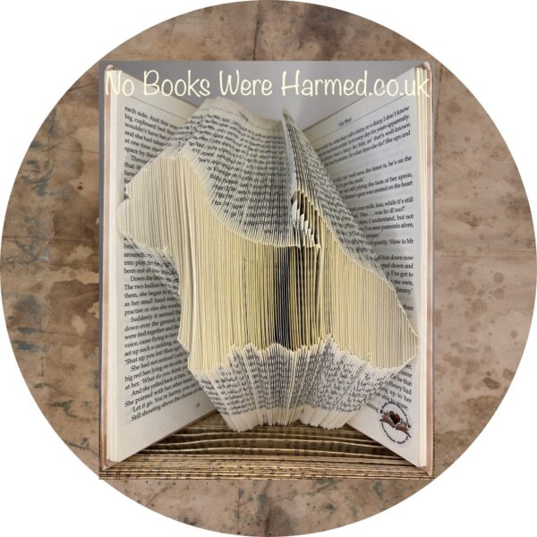 Westie Book Sculpture