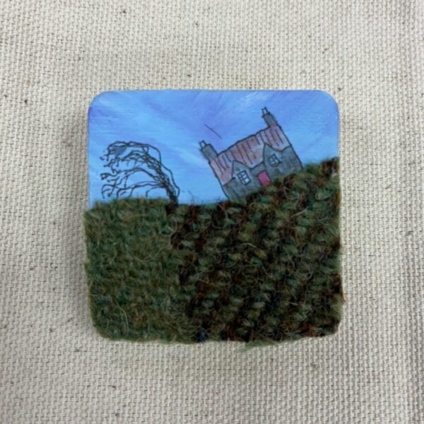 Windy Cottage with Harris Tweed Brooch